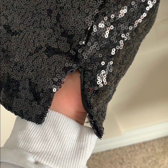 Black Sequin Short Dress - Picture 5 of 8